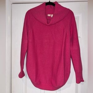 Moth Anthropologie Fuchsia Cowl Neck Sweater women’s size medium